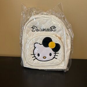Hello Kitty White Mini Backpack Quilted Vinyl